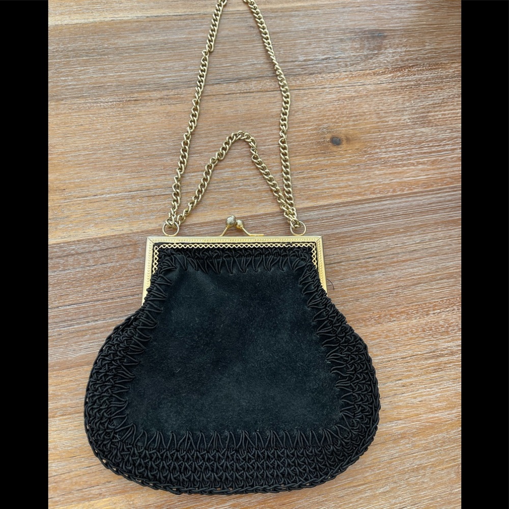Vintage Italian back suede little purse